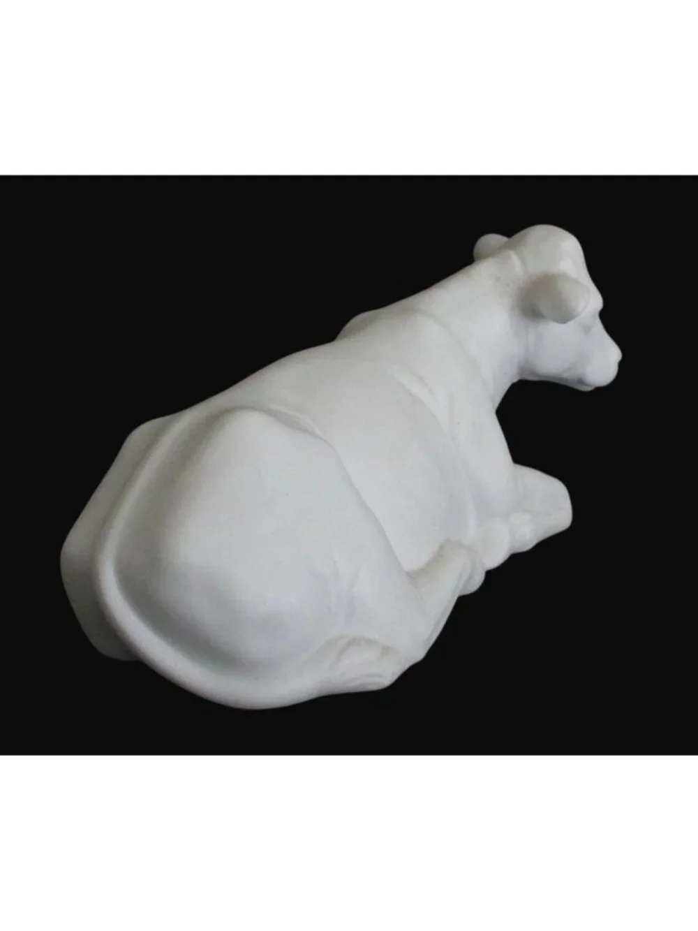 Vintage Avon Nativity Cow Figurine: 1987 Porcelain Bisque, Original Box